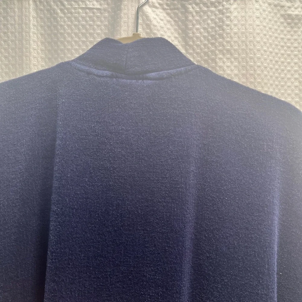 Polo Ralph Lauren Mens Navy Blue Terry Cloth Robe Red Pony Logo medium Cotton